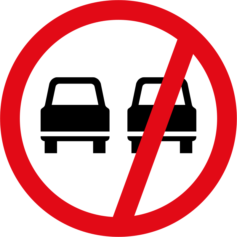 Overtaking prohibited